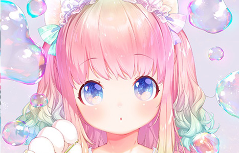 ピンク髪娘