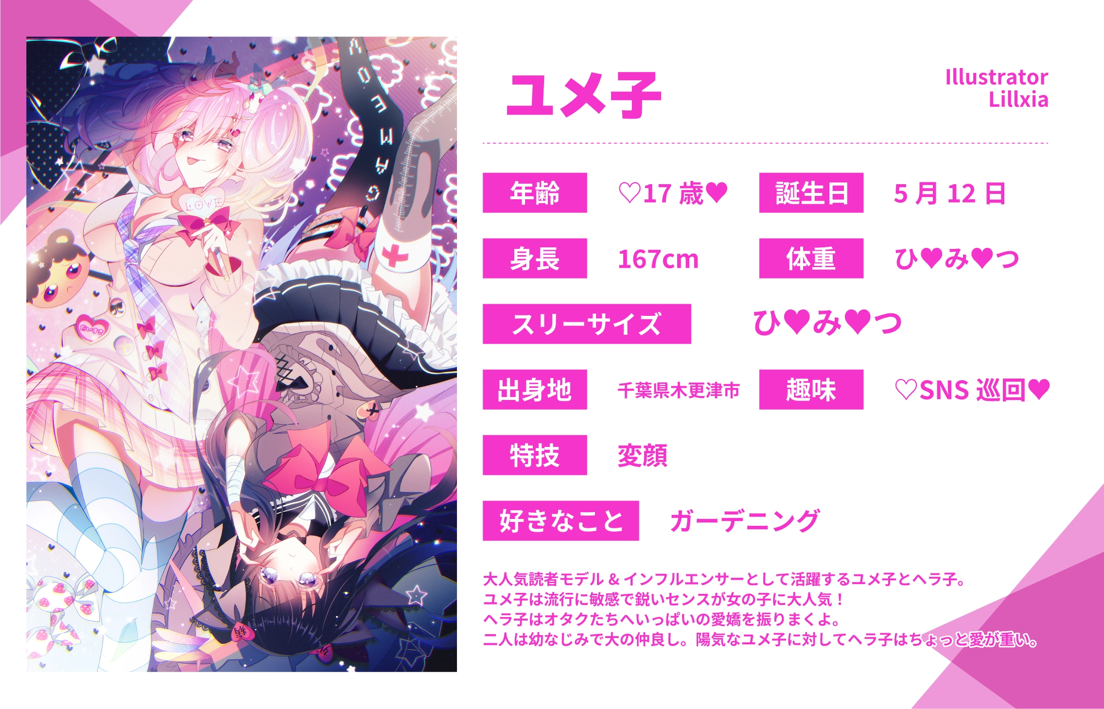 Lillxia先生のうちのこ『ユメ子』詳細