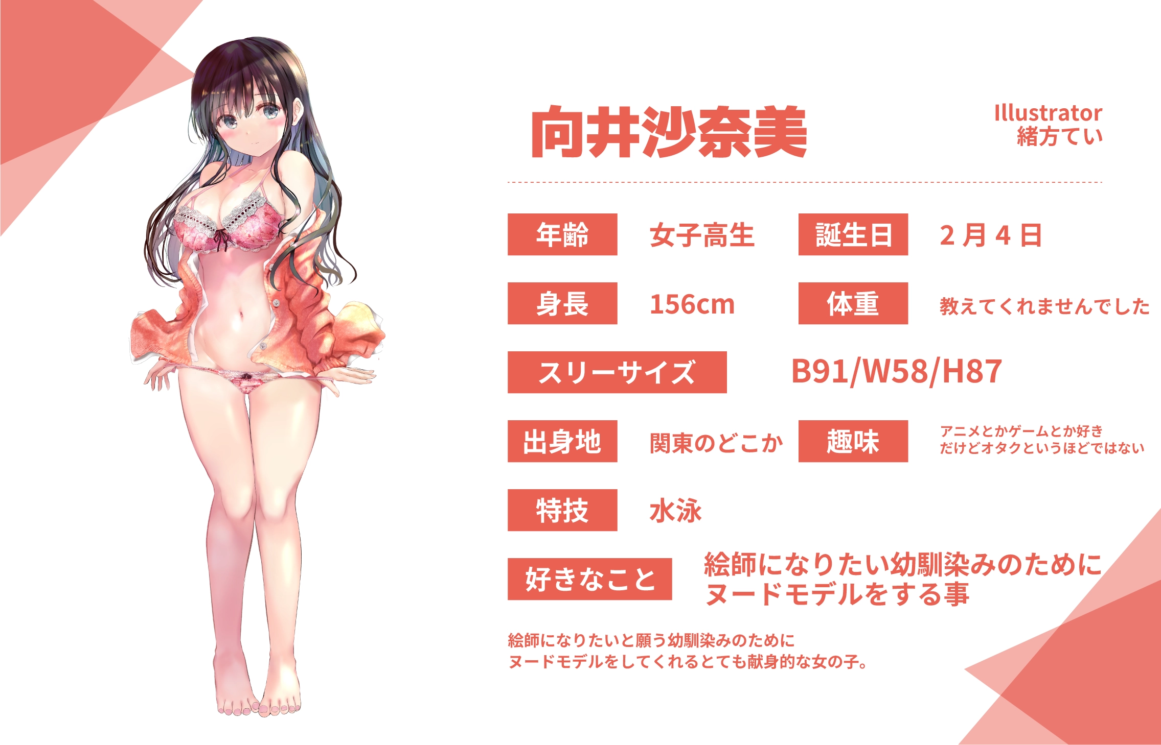 緒方てい先生のうちのこ『向井沙奈美』詳細